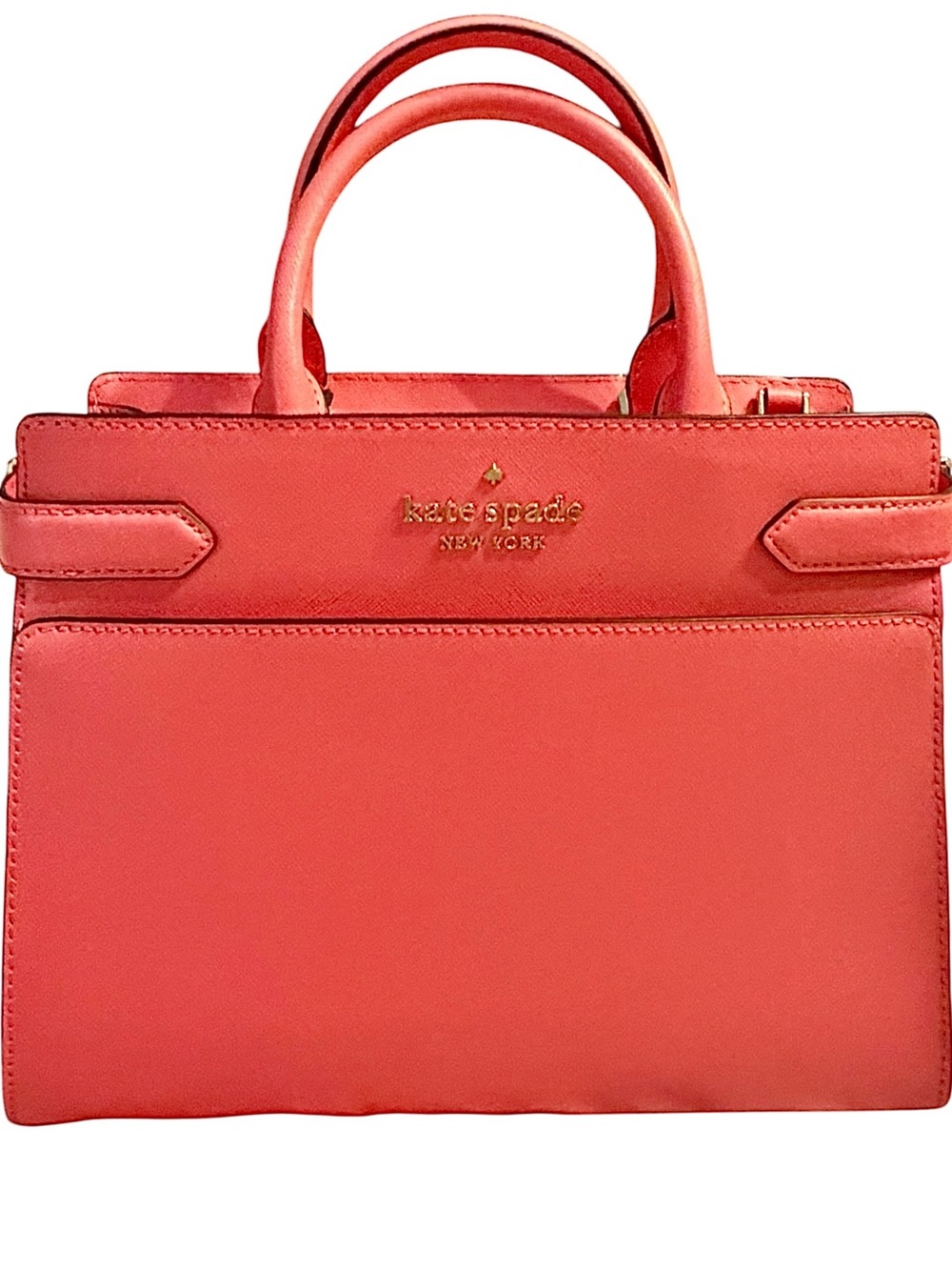 Kate Spade New York Staci Satchel Saffiano Leather with Detachable Strap EUC ♠️